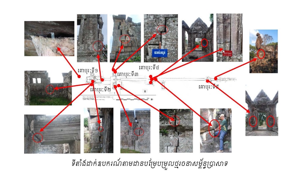 Work to track the temple's structural alterations at Preah Vihear Site